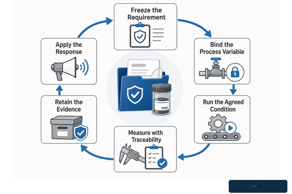 The Spec-to-Sample Loop — UDTECH