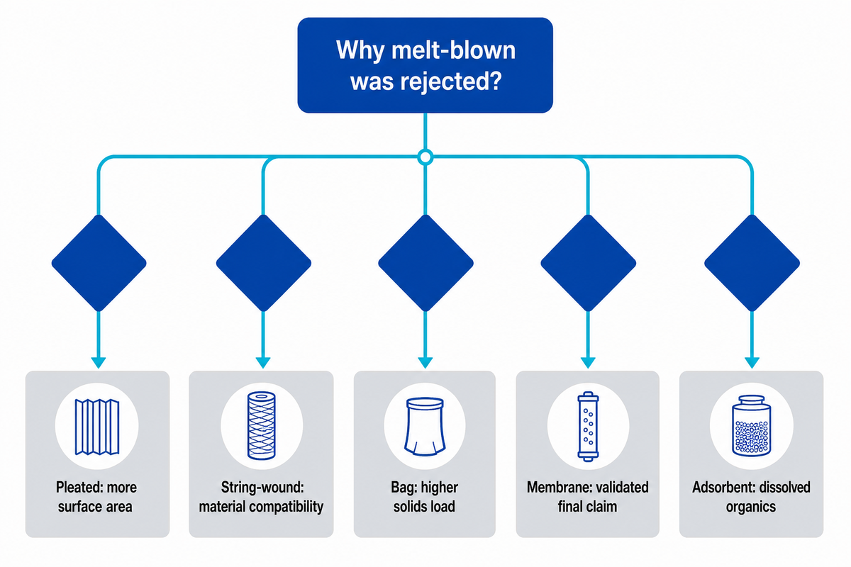 When a Melt-Blown Cartridge Is the Wrong Choice — Suzhou UDTECH Technology Co., Ltd.