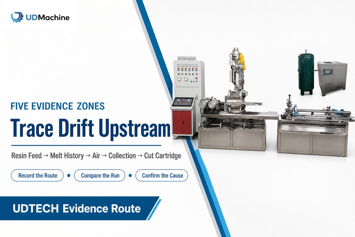 2. Follow Five Evidence Zones From Resin Feed to Cut Cartridge — UDTECH
