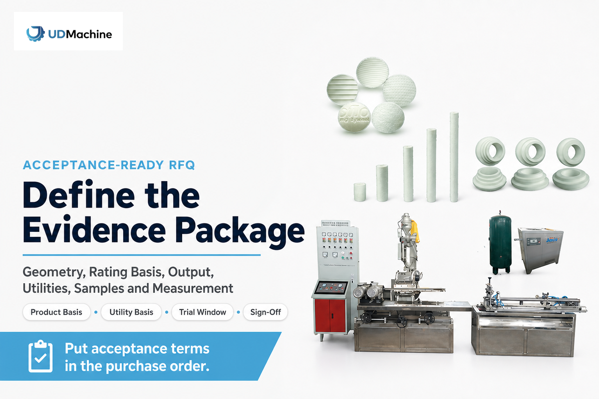 Put the acceptance package into the RFQ and purchase order — UDTECH