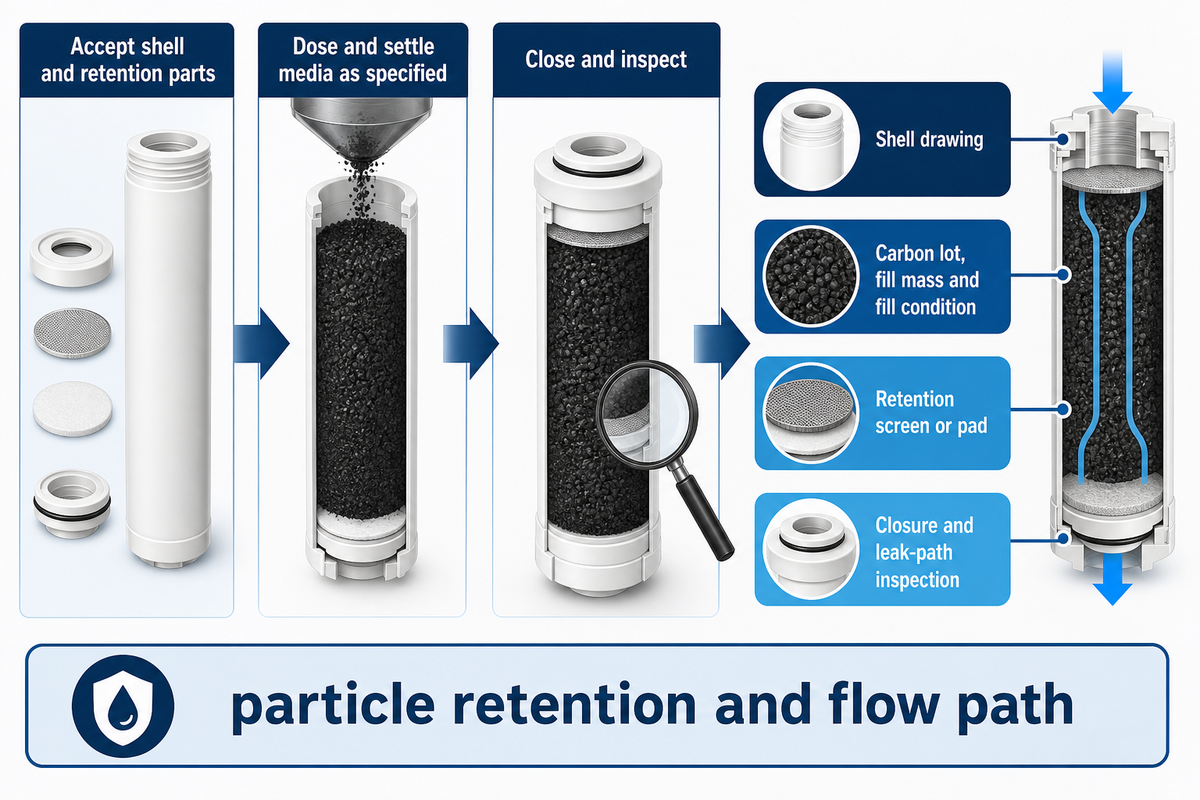 Loose GAC cartridges need shell, dose, retention and closure records; UDTECH guide synthesis.
