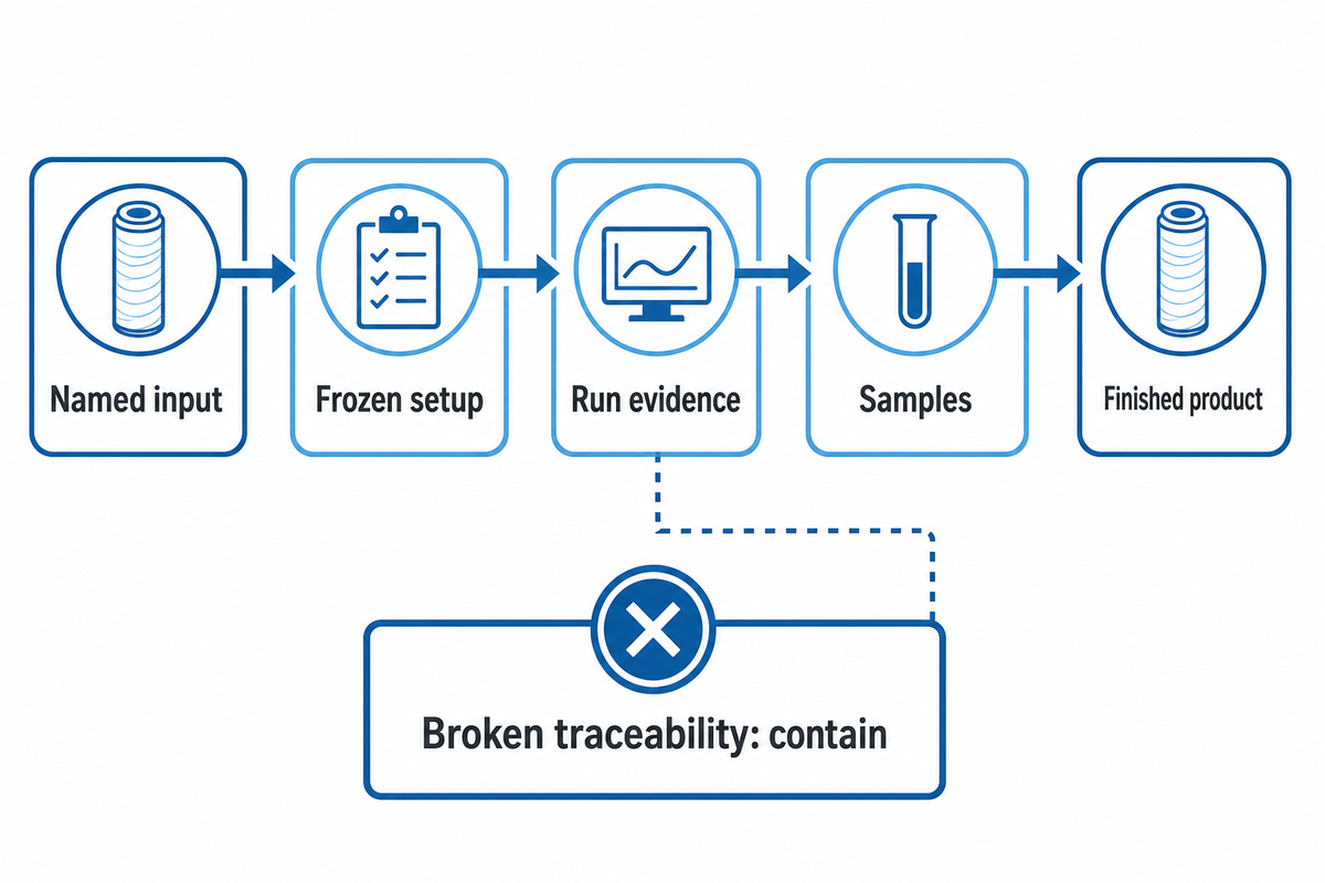 Release traceability chain and containment after a broken link